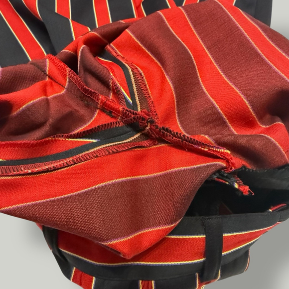 ESCADA by MARGARETHA LEY Pants Women Size 34 XS Blue Red Wool Vintage Trouser - Picture 15 of 16